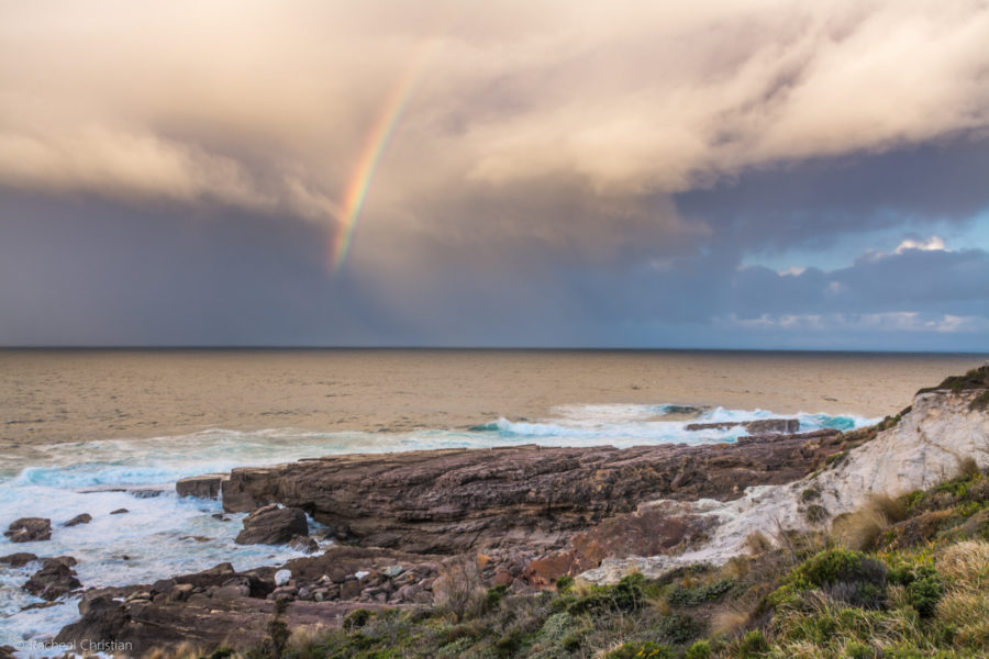 Green Cape Rainbow by Racheal Christian - Photographed at Green Cape Lighthouse in Ben Boyd National Park - rachealchristianphotography.com